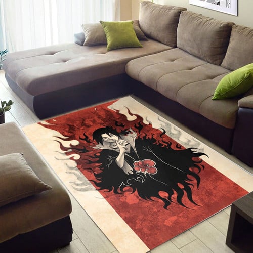 Itachi Uchiha Amaterasu Naruto Rug Anime Custom Carpet