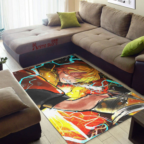 Demon Slayer Rug Zenitsu KNY Anime Carpet Floor Mats