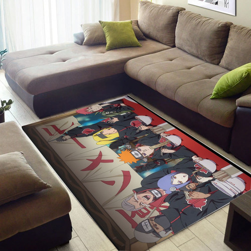 Akatsuki Team Eating Ramen Naruto Rug Anime Custom Carpet