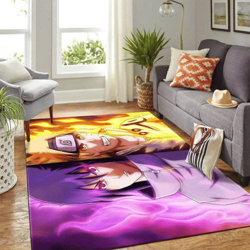 Sasuke x Naruto Izumaki Anime Rugs Custom Carpets
