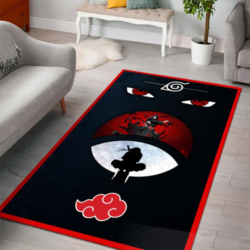 Itachi Uchiha Akatsuki Symbol Naruto Rug Anime Custom Carpet