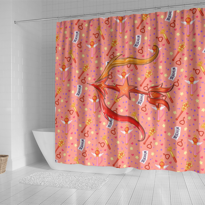 Sailor Moon Shower Curtain Custom Mars Pattern Design