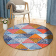 Triangle Colorful Mandala DN1301174RR Round Carpet