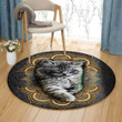 3d Cat Mandala Gold TB1401005RR Round Carpet