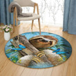Sloth And Butterflies HN1411019RR Round Carpet
