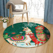Alpaca Christmas NP1611001RR Round Carpet