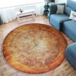 3d Dry Wood Grain Ring Section CLP1710002MT Round Carpet