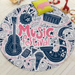 Music CL180916MDC Round Carpet