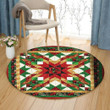 Colorful Seamless Flower Pattern HB1501016RR Round Carpet