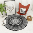 White Mandala CLP1710181MT Round Carpet