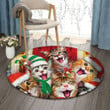 Christmas Cats VD1410022RR Round Carpet
