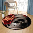 Skull Rose HN140932RR Round Carpet