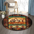 Kokopelli Sunset Native American VD1610163RR Round Carpet