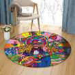 Colorful Hippie TG0701079RR Round Carpet
