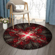 Fractal Red Flower DN0710074RR Round Carpet