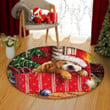 Christmas Dog AA2410030TM Round Carpet
