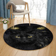 Black Cat Moon Eyes HN1111176RR Round Carpet