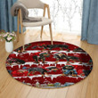 Black And Tan Coonhound Snow Christmas CL11120028MDC Round Carpet