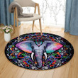 Mandala Elephant DD0711075RR Round Carpet
