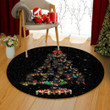 Christmas Tree Rottweiler CG0711019TM Round Carpet