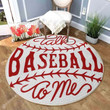 Talk Baseball To Me CLA1410020RR Round Carpet