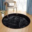 Black Labrador Retriever ML3012010RR Round Carpet