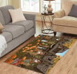 Haunted House Halloween Trick Or Treat American Staffordshire Dogs Area Rug CLA20120470R Rug