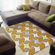 Yellow Vintage Pattern African American Area Rug Home Decor