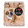 I Love Bulldogs For English Bulldog Lovers CL12120077MDB Bedding Sets