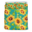 Teal Watercolor Sunflower CL16100706MDB Bedding Sets