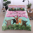 Cat And Cherry Blossom Tree BT1411022B Bedding Sets