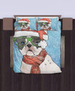 Santa Bulldog Christmas CL12120109MDB Bedding Sets