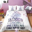 Strong Independent Unicorn CLM0910299B Bedding Sets