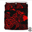 Hawaii Turtle Map Red CLM0910156B Bedding Sets