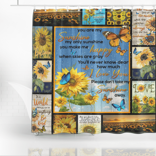 Woonistore  Sunflower and butterflies Shower Curtain AM110603