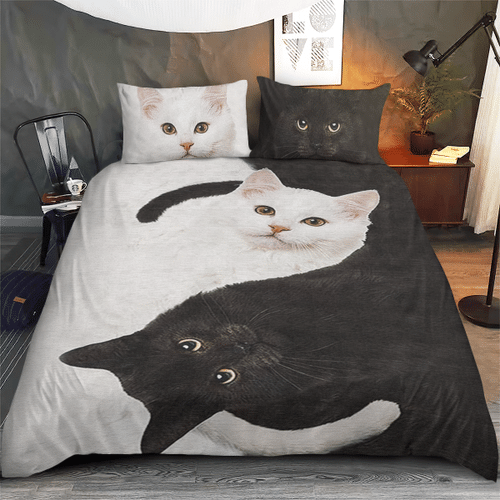 Woonistore  Cat Yinyang Bedding Set W0309113 Bedroom Decor