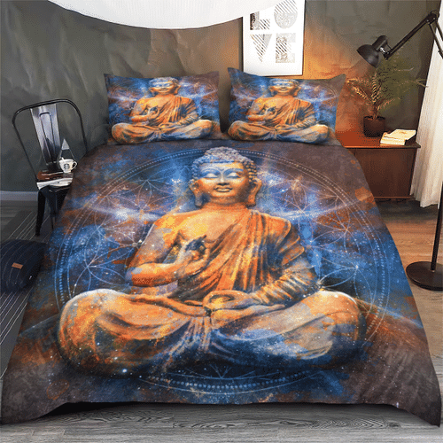 Woonistore  Buddha Statue Mandala Bedding Set W040903 Bedroom Decor