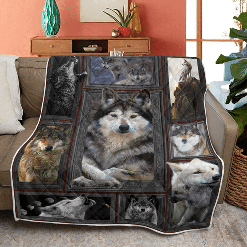  3D Huge Wolf Quilt Blanket
