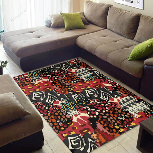 Colorful Art Design African American Area Rug Home Decor