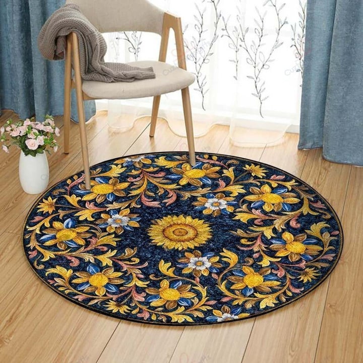 A Sunflower Vintage GS-CL-LD0207 Round Carpet