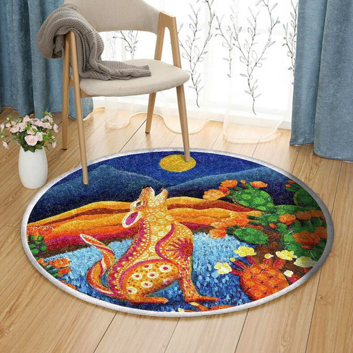Beautiful Howling Coyote BH1501009TM Round Carpet