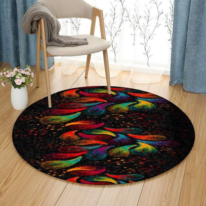 Fractal Dimensions Colors HD1701071RR Round Carpet