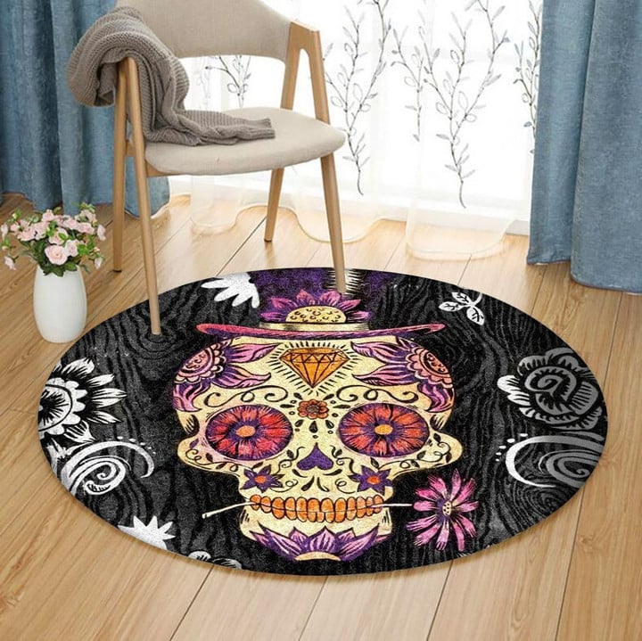 Day Of The Dead BT1910131RR Round Carpet