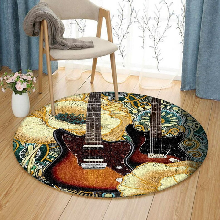 Flower Guitar TL1510040TM Round Carpet