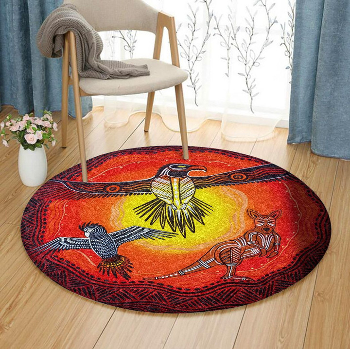 Kangaroo And Eagle AA1910068TM Round Carpet