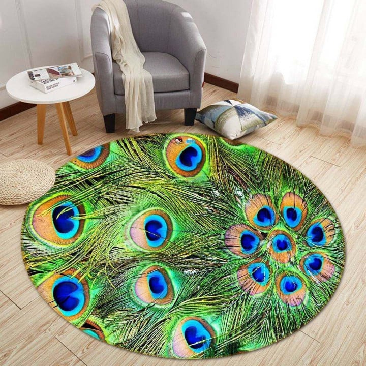 Peacock Feather GS-CL-DT2206 Round Carpet
