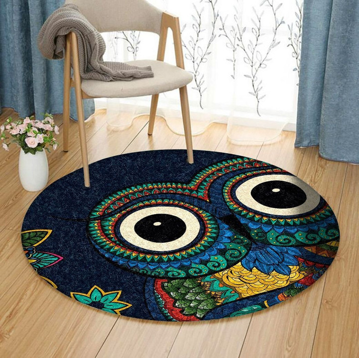 Mandala Owl TG1501069RR Round Carpet