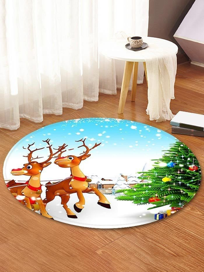 Christmas Reindeer CLH1610014RR Round Carpet