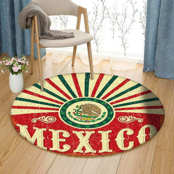 Mexico Vintage Patriotic HV1601050TM Round Carpet