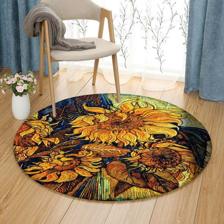 Sunflower 2 VD1810012RR Round Carpet